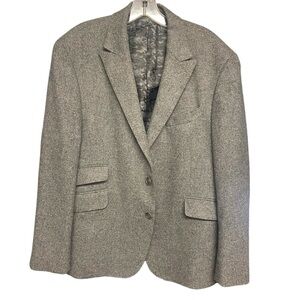Joseph Abboud Slim FIt Wool Blend Knit Tweed Sport Coat Size 42S Gray Italian